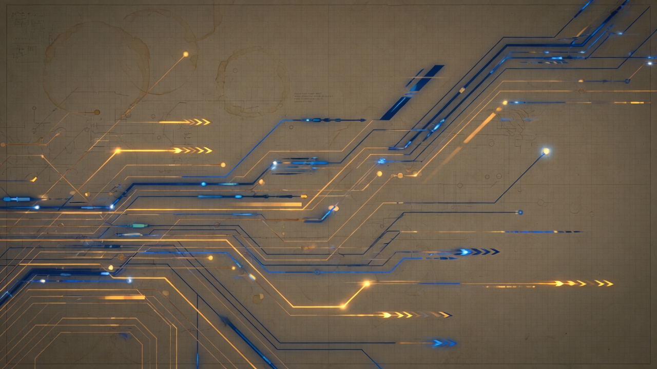 Abstract digital signal field artwork